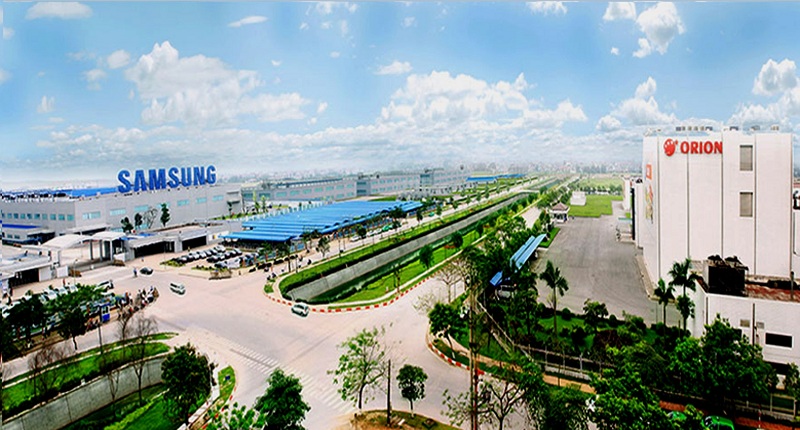 Nhà máy Samsung trong khu công nghiệp Yên Phong - Bắc Ninh