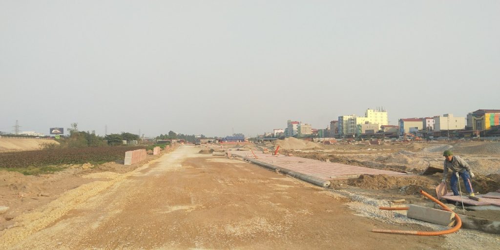 Tiến độ xây dựng hạ tầng khu đất nền Mẫn Xá - Châu Long - Bắc Ninh