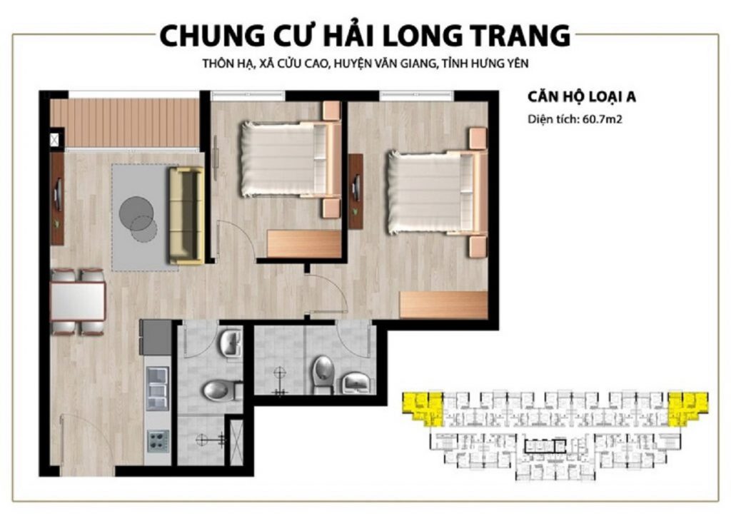 Thiết kế chi tiết căn hộ Hải Long Trang Văn Giang