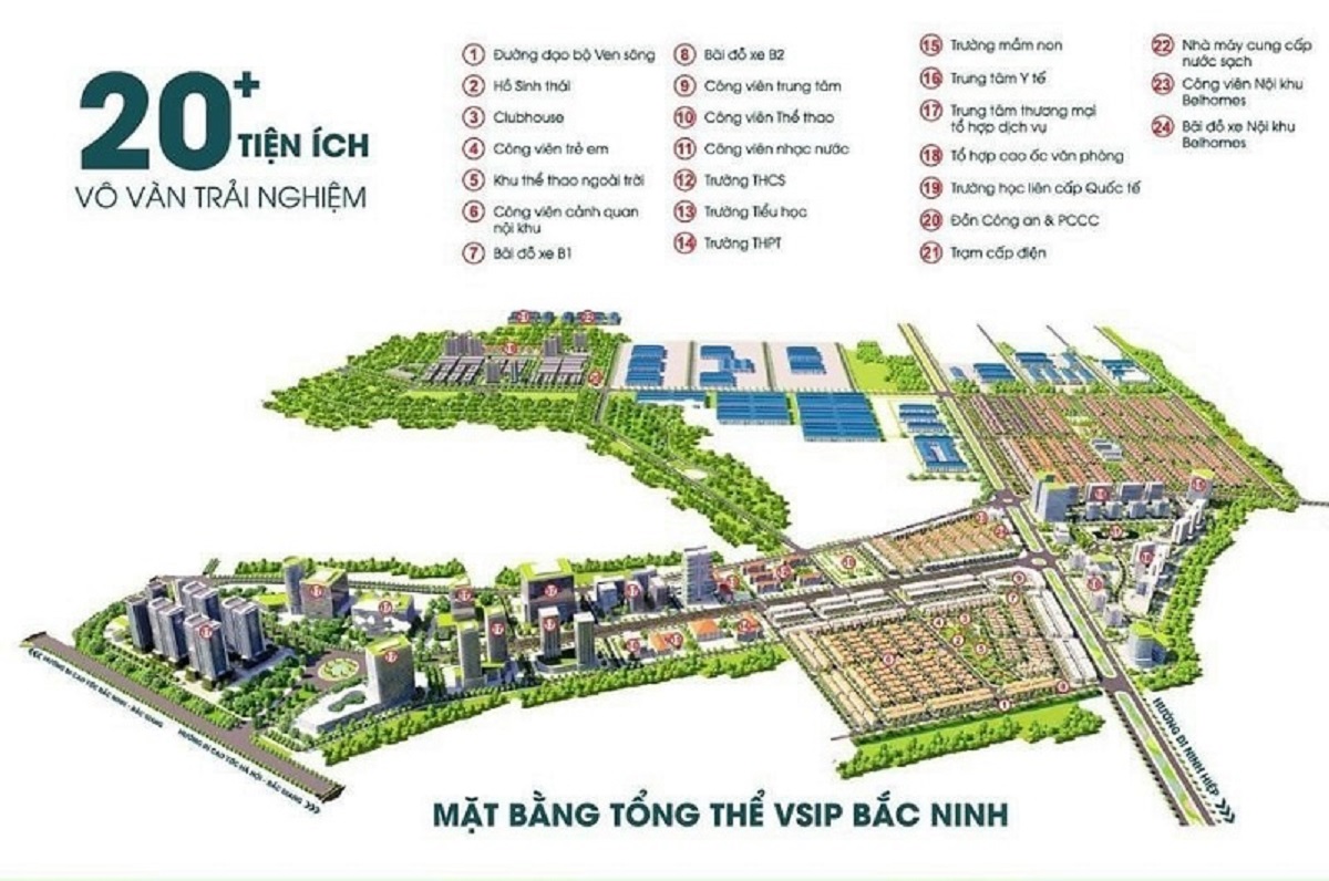 Mặt bằng tổng thể dự án Vietsing Square Bắc Ninh